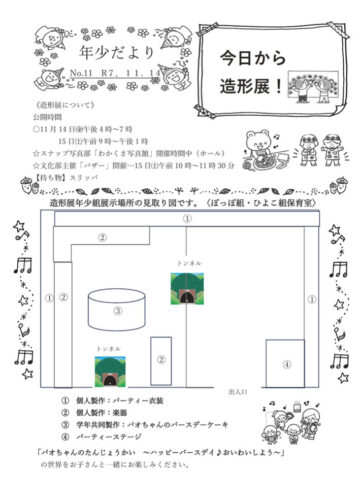 年少組　NO11　今日から造形展